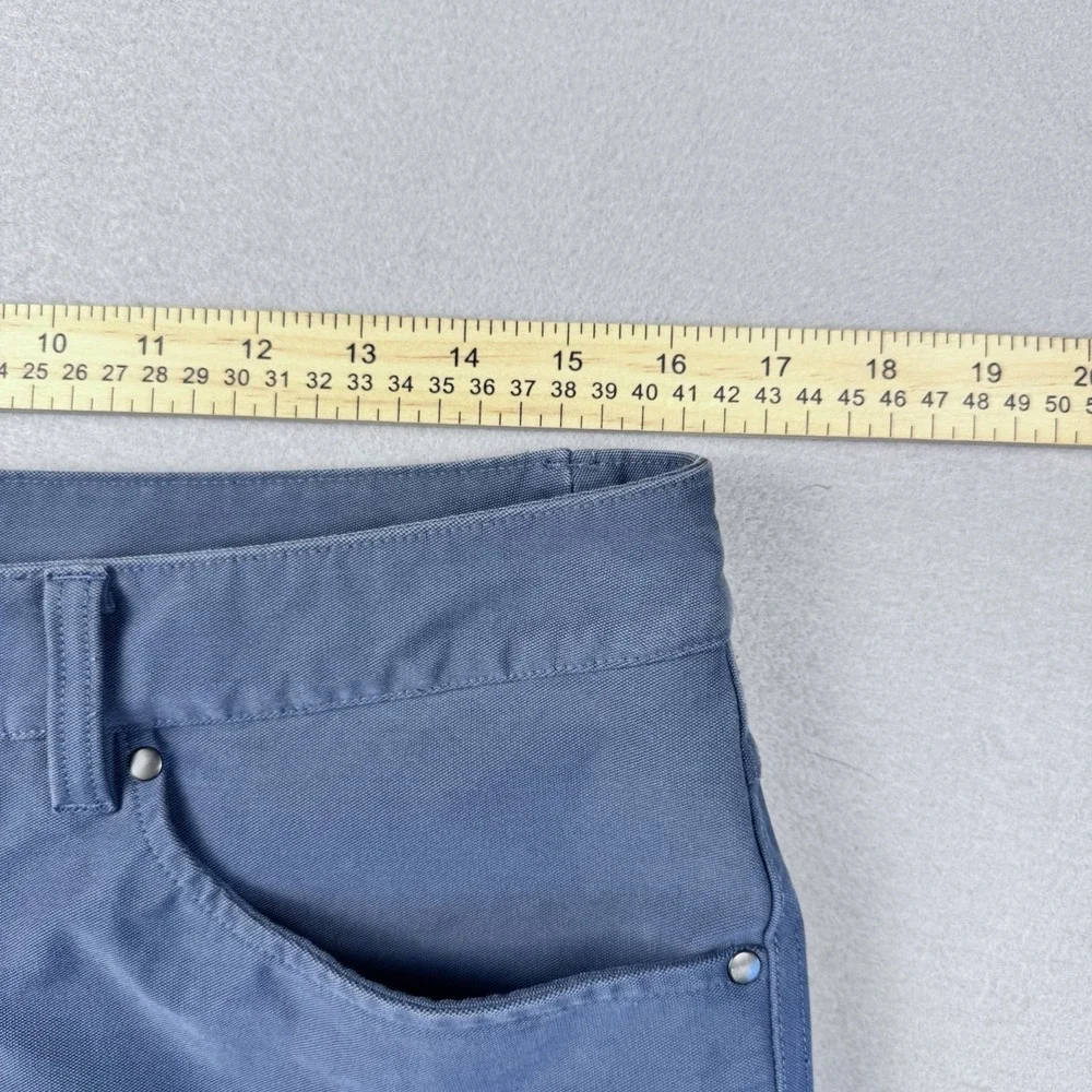 Lululemon ABC Slim-Fit 5-Pocket Pant 32x31 Utilitech Canvas Golf Trouser Blue